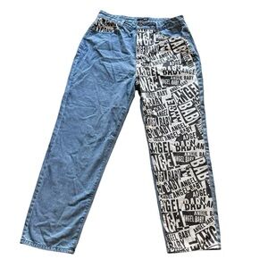 FASHION NOVA Denim Jeans Y2K 90s Wide Legs Chunky Baggy Skater Women Size 15